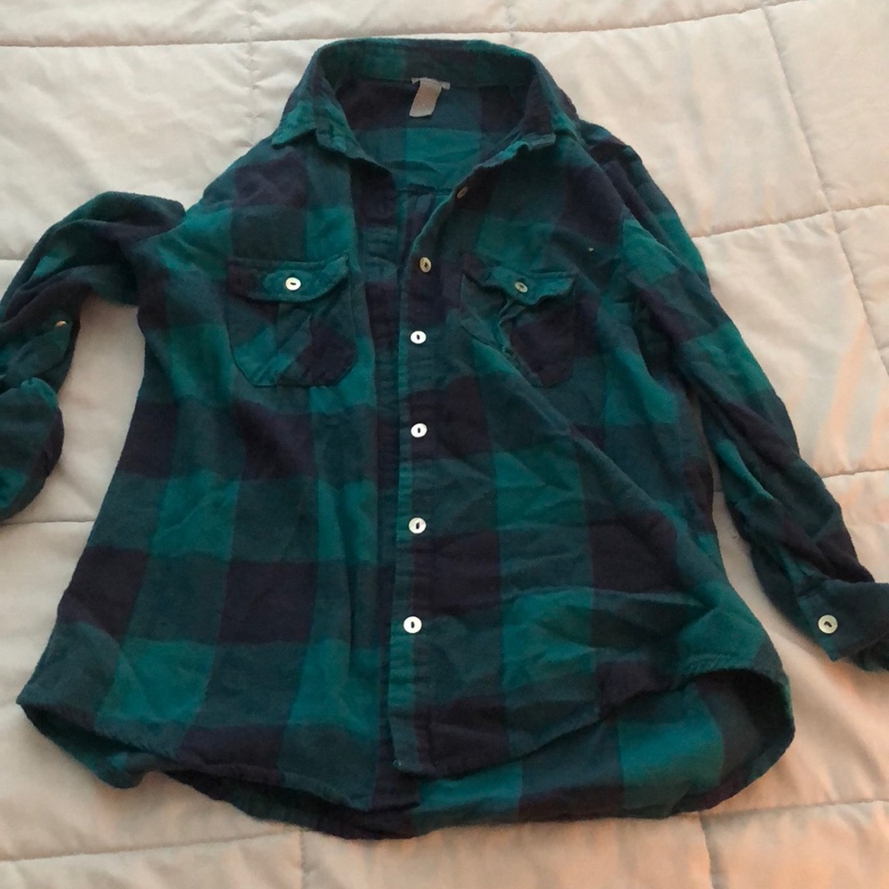 3/4th sleeve flannel shirt